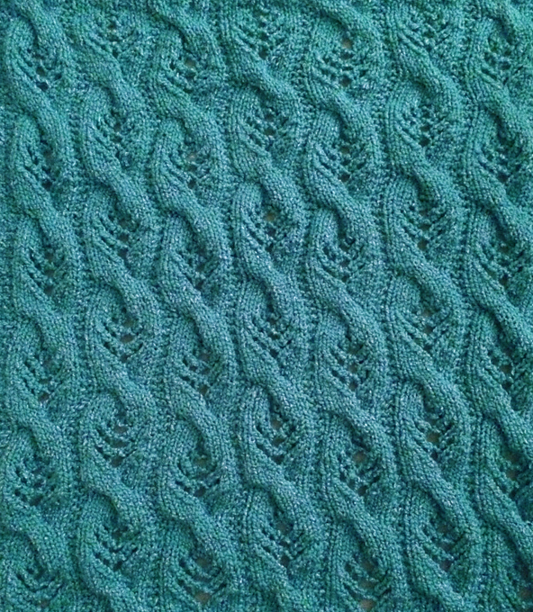 Free Knitting Pattern for Sweet Cables Baby Blanket