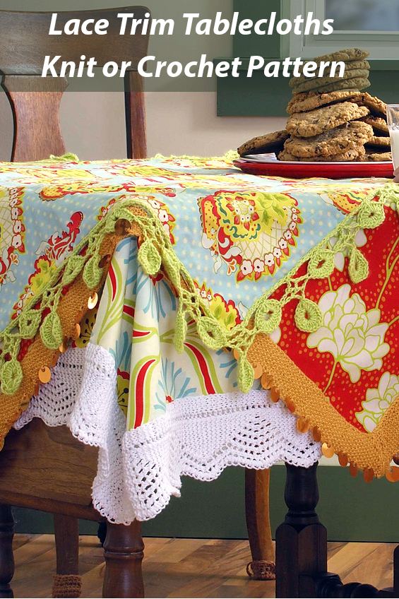 Pattern for 3 Lace Trim Tablecloths