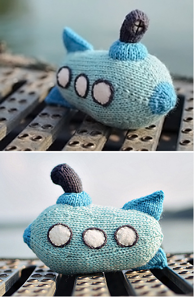Free Knitting Pattern for Submarine Toy