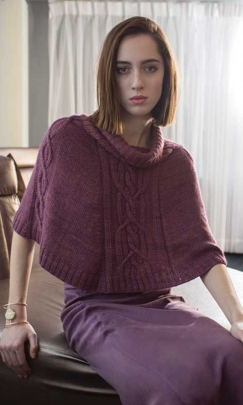 Knitting pattern for Tallin Poncho