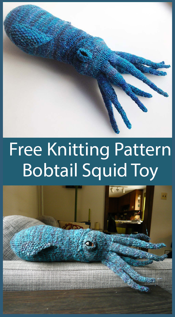 Free Knitting Pattern for Bobtail Squid Toy