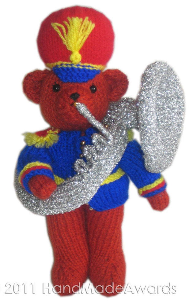 Knitting Pattern for Marching Band Teddy Bear