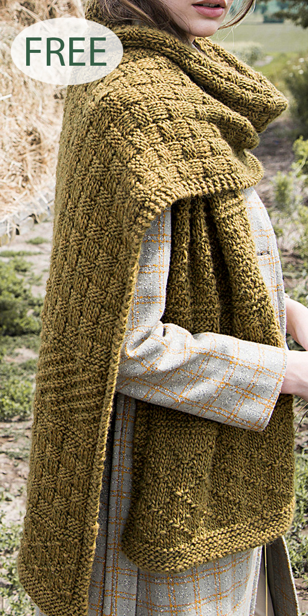 Free Knitting Pattern for Gansey Texture Mix Scarf