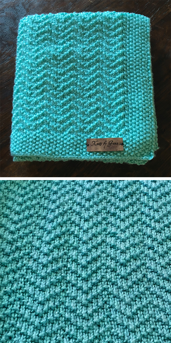 Free Knitting Pattern for 4 Row Repeat Oden Baby Blanket
