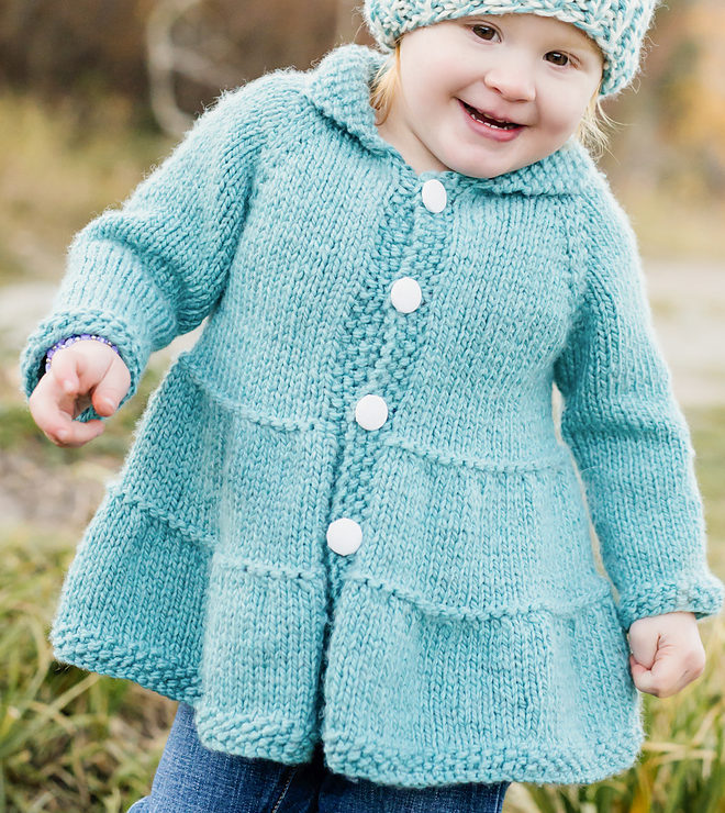 Knitting Pattern for Tiered Baby Coat and Jacket
