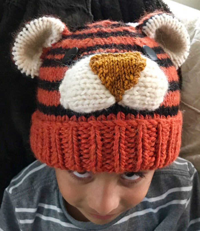 Knitting Pattern for Tiger Hat
