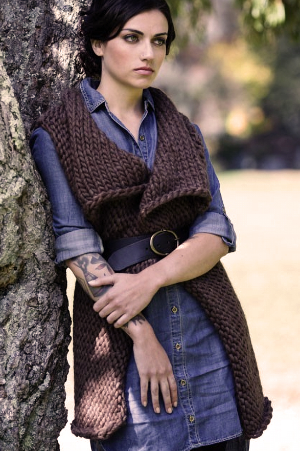 Knitting Pattern for Easy Time Traveler Reversible Vest