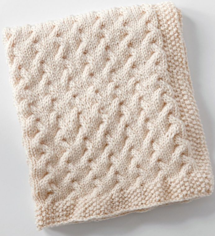 Free Knitting Pattern for Tiny Ripples Baby Blanket