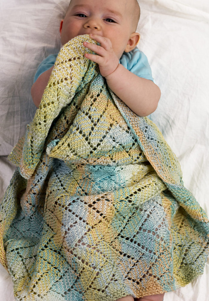 Free Knitting Pattern for A Tisket A Tasket Baby Blanket