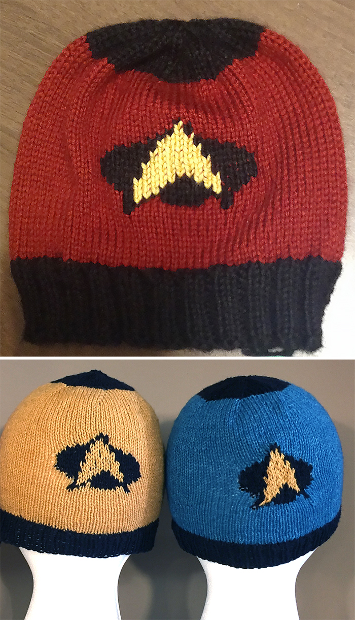 Free Knitting Pattern for To Boldly Go Hat