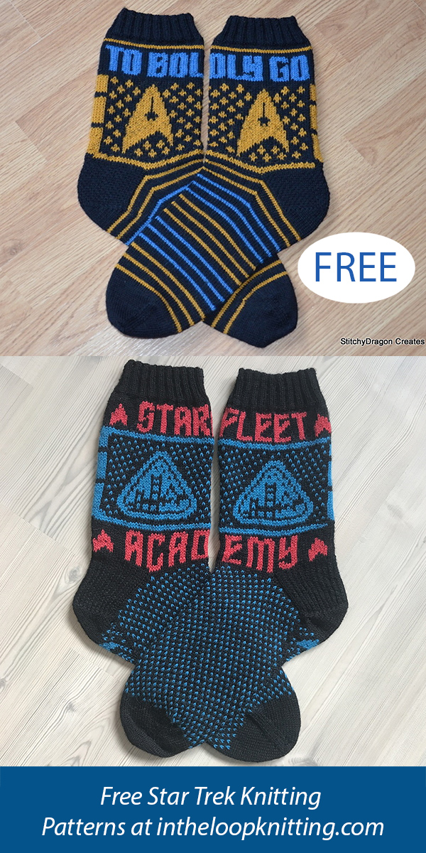 Free Star Trek Socks Knitting Pattern