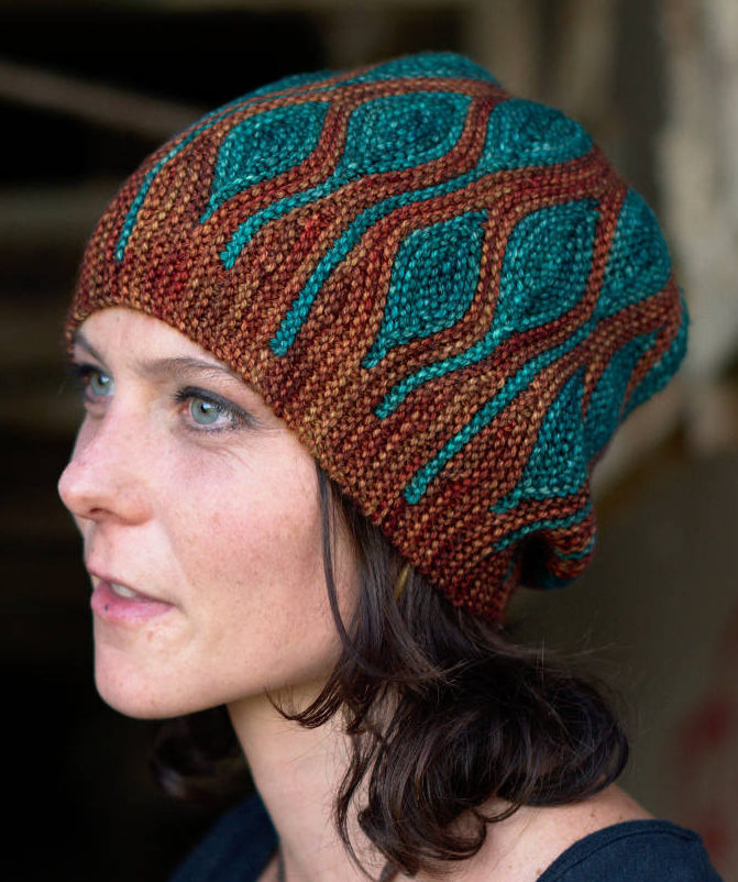 Knitting Pattern for Toph Slouchy Beanie Knit Flat