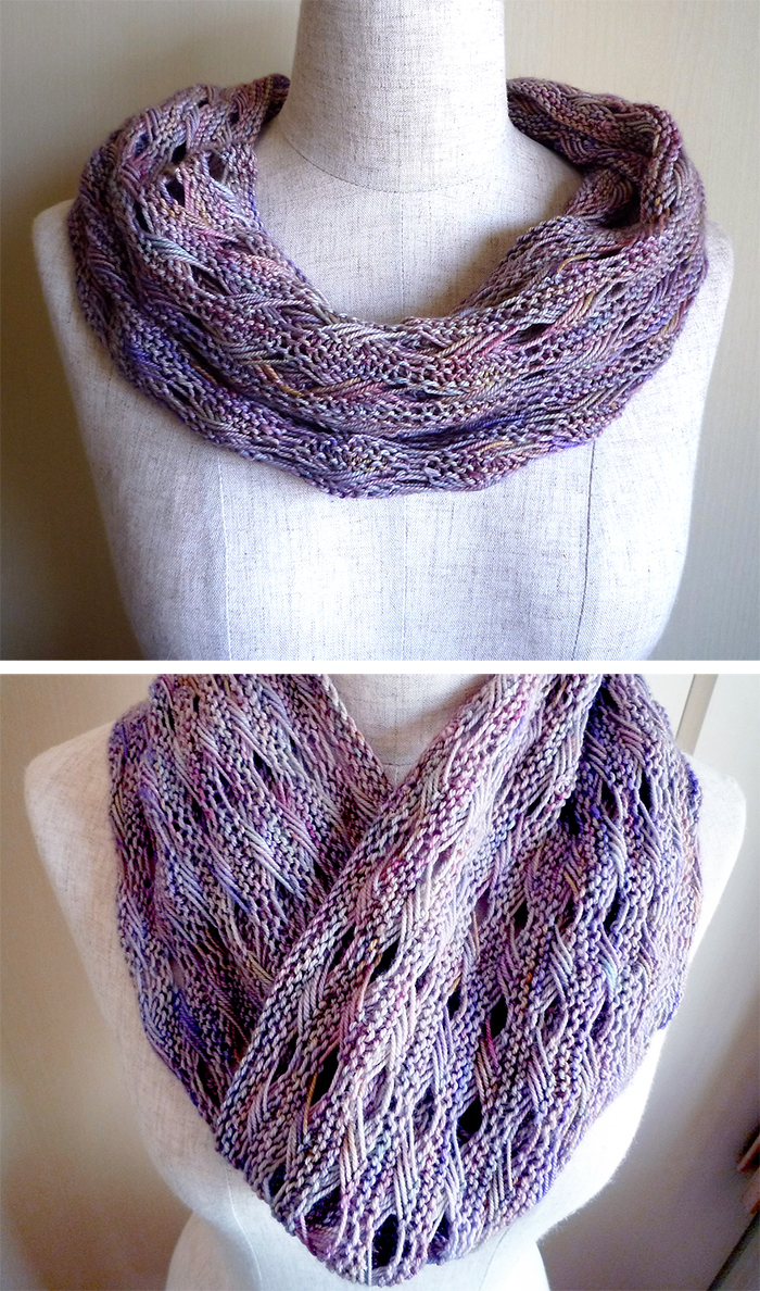 Free Knitting Pattern for Signs of Spring Cowl Cowl