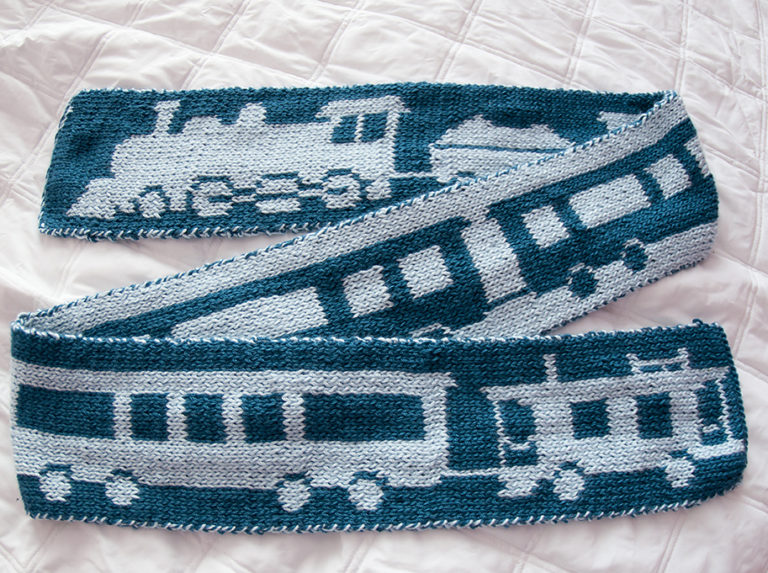 Free Knitting Pattern for Train Scarf