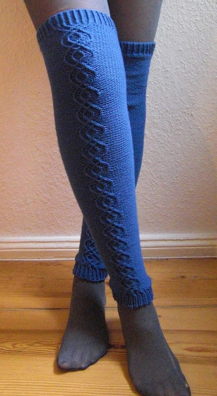 Free Knitting Pattern for Traveling Stitch Leg Warmers