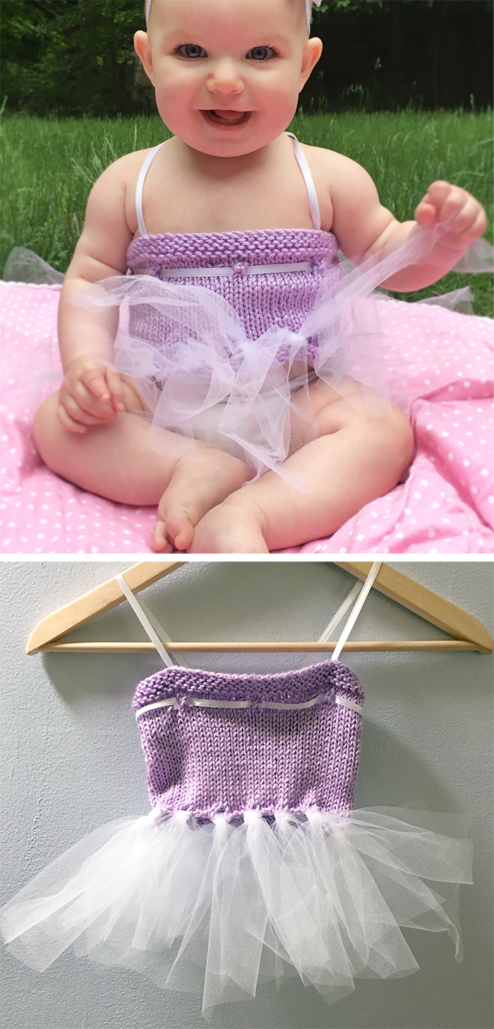 Free Knitting Pattern for Tulle Time Baby Tutu