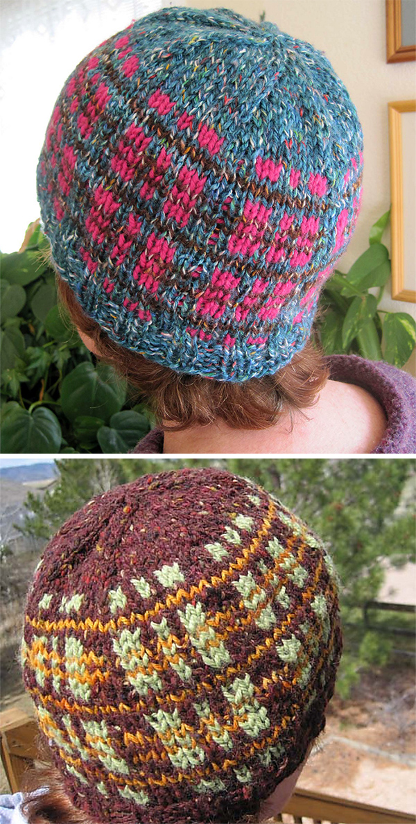 Free Knitting Pattern for Tweedy Plaid Beanie