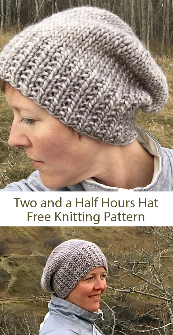 Free knitting pattern for Two and a Half Hours Hat