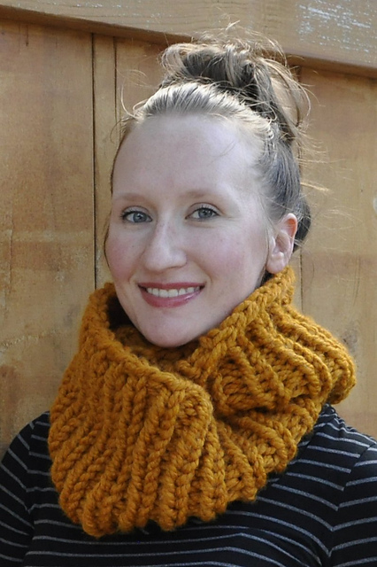 Free knitting pattern for Two Hour Ribbed Cowl and more quick cowl knitting patterns