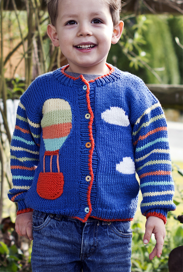 Free Knitting Pattern for Up Up And Away Sweater