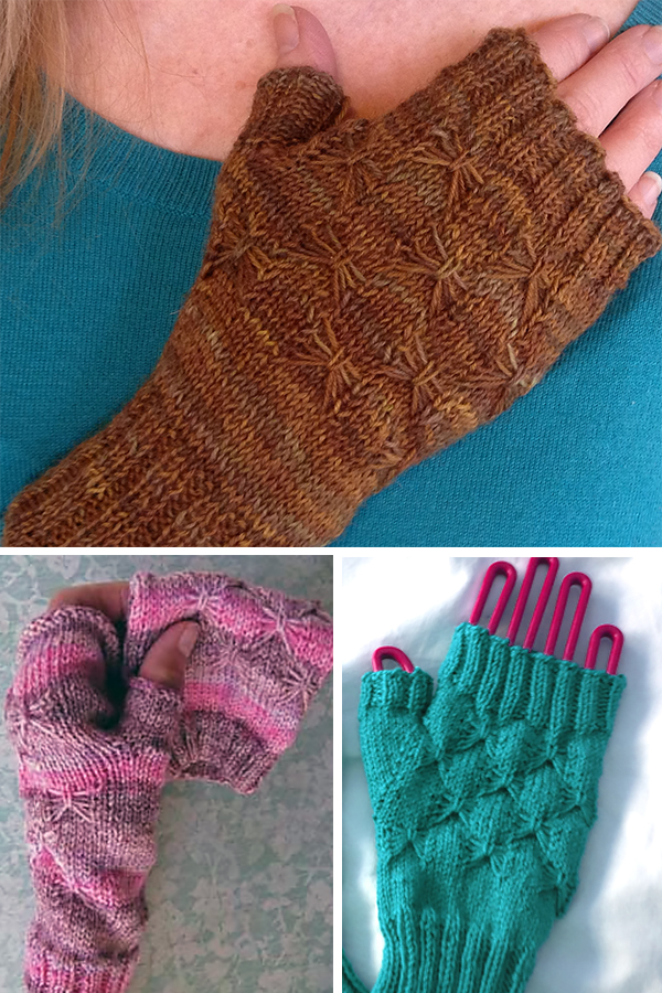 Free Knitting Pattern for Uproar of the Butterflies Mitts