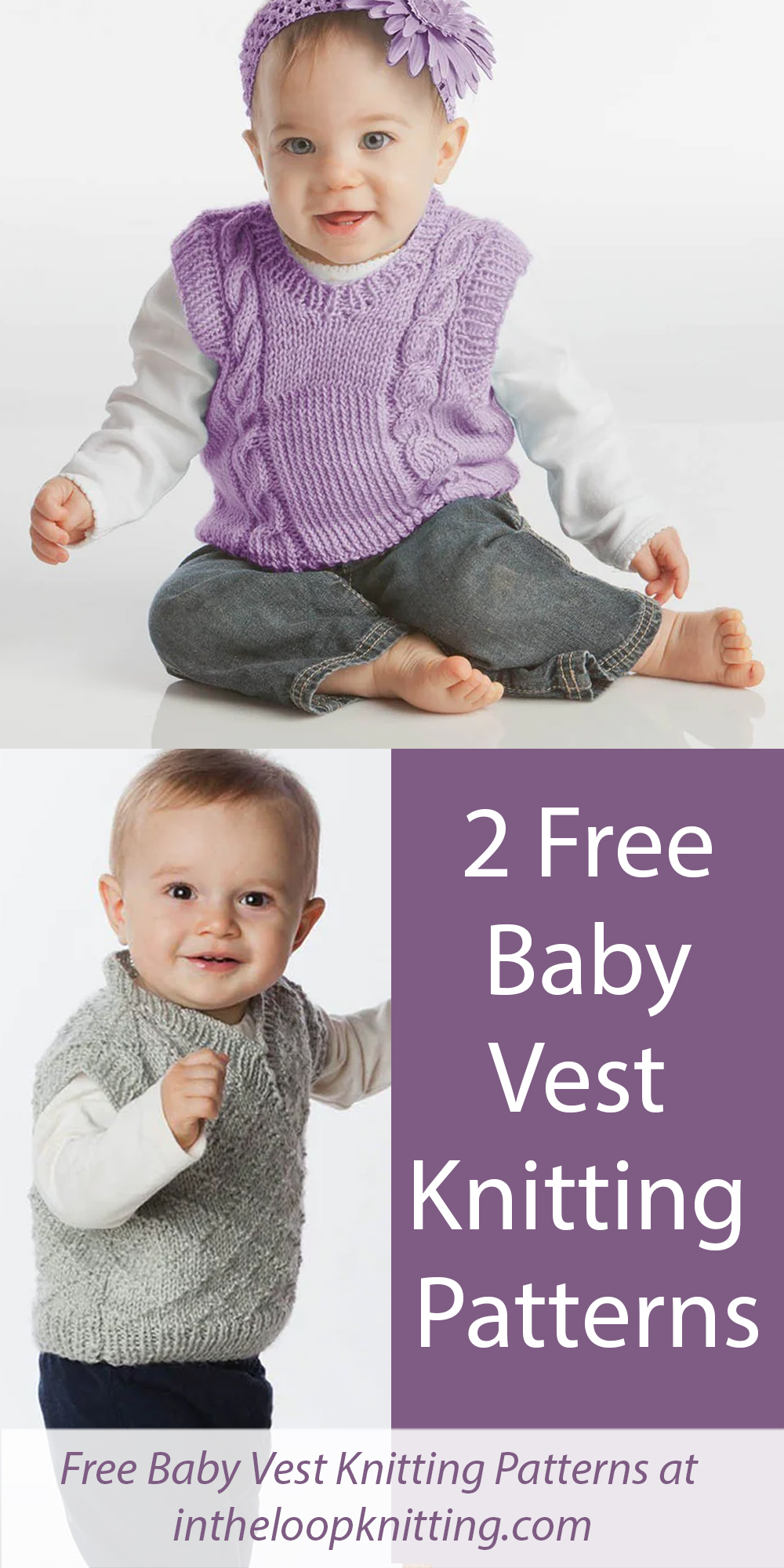 Free Baby Vest Knitting Patterns Twists Cabled Vest and Little Prince Vest
