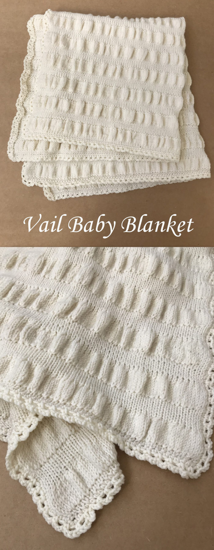 Knitting Pattern for Vail Baby Blanket