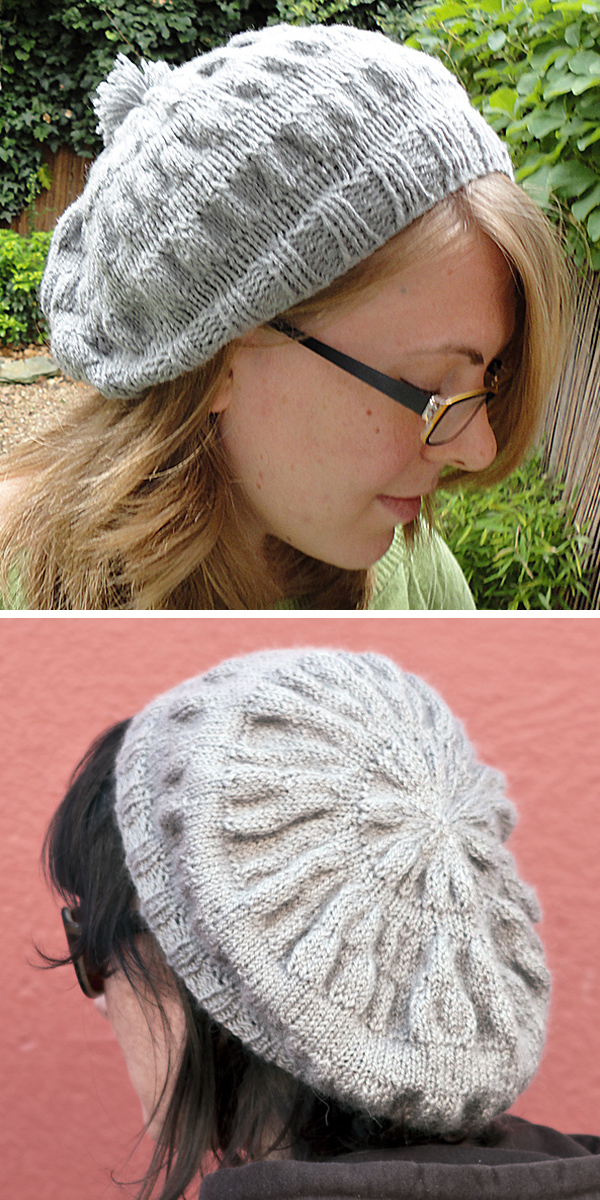 Free Knitting Pattern for Easy Vauxhall Park Beret