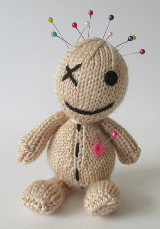 Knitting pattern for Voodoo Doll Pincushion