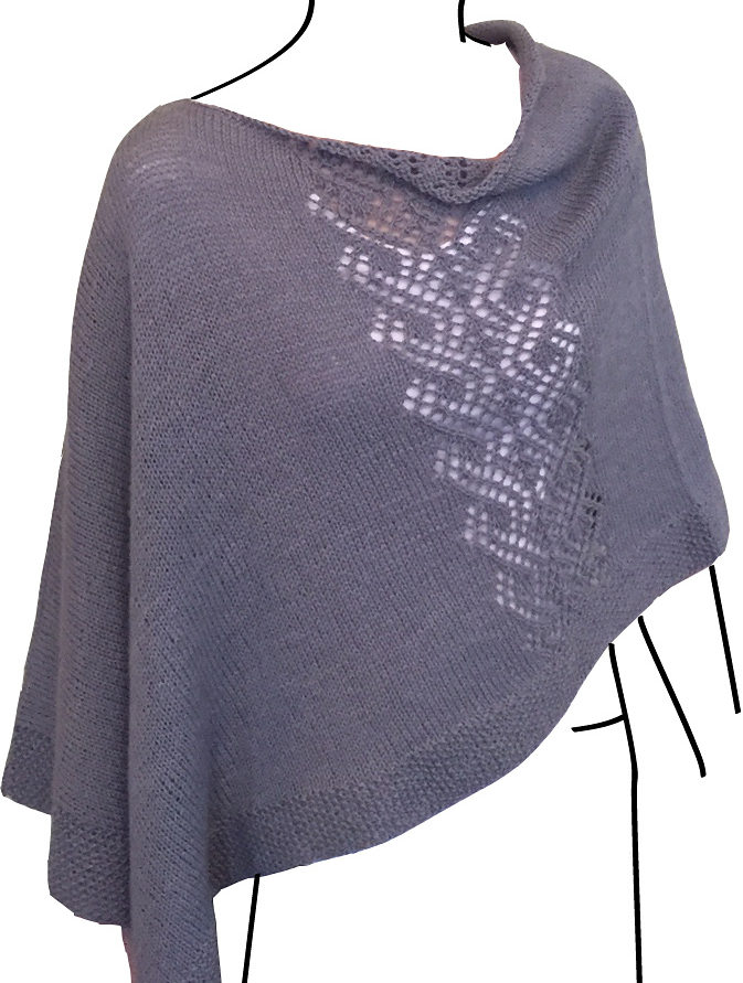 Free Knitting Pattern for Voyager Poncho