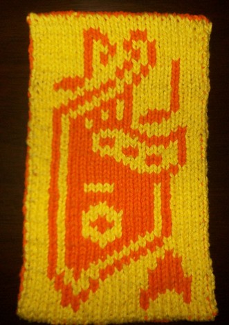 Free knitting pattern for Vulcan Lyre potholder