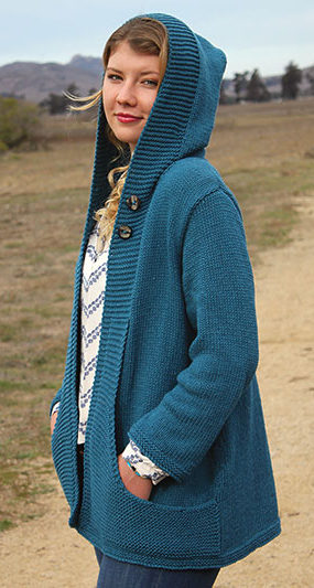 Knitting Pattern for Wanderlust Hooded Cardigan