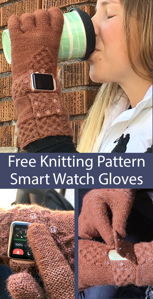 Free Knitting Pattern for Smart Watch Gloves