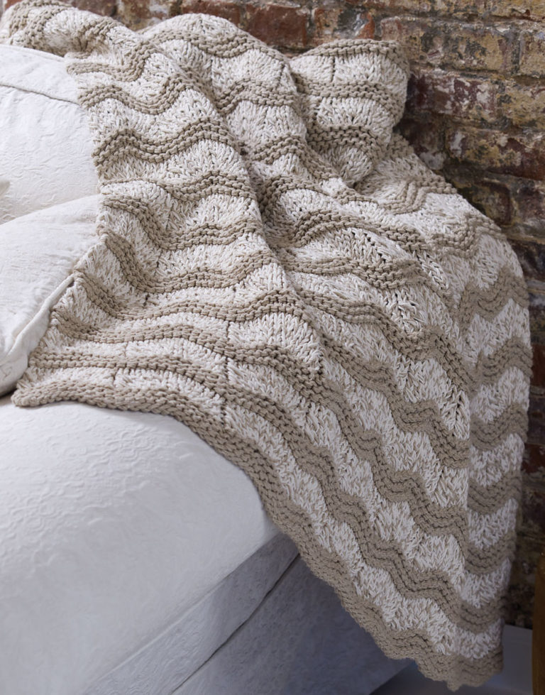 Free Knitting Pattern for Wave Afghan
