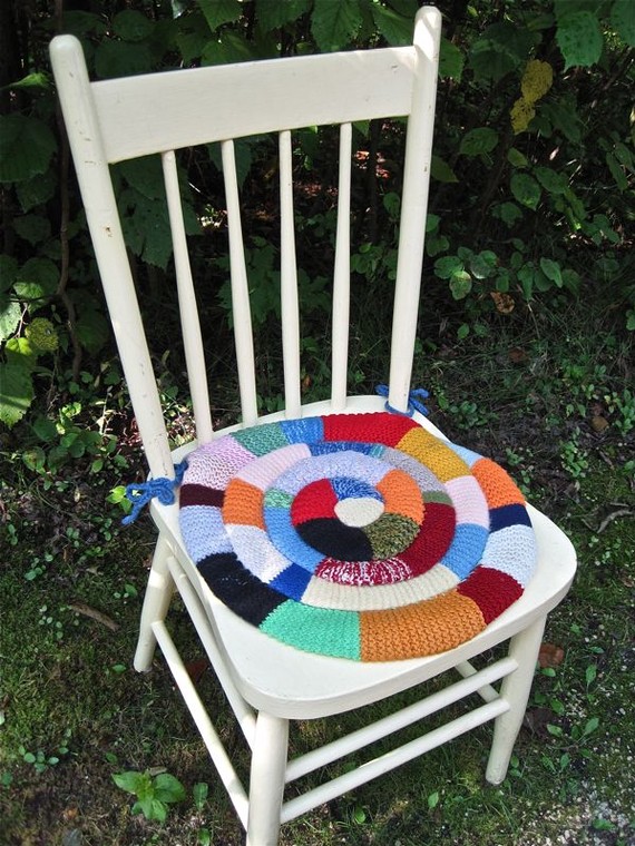 Knitting pattern for Wave Chair Pad
