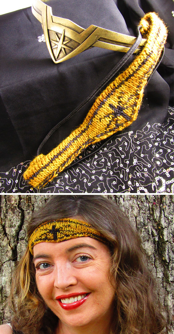 Free Knitting Pattern for We are all Wonder Women Headband