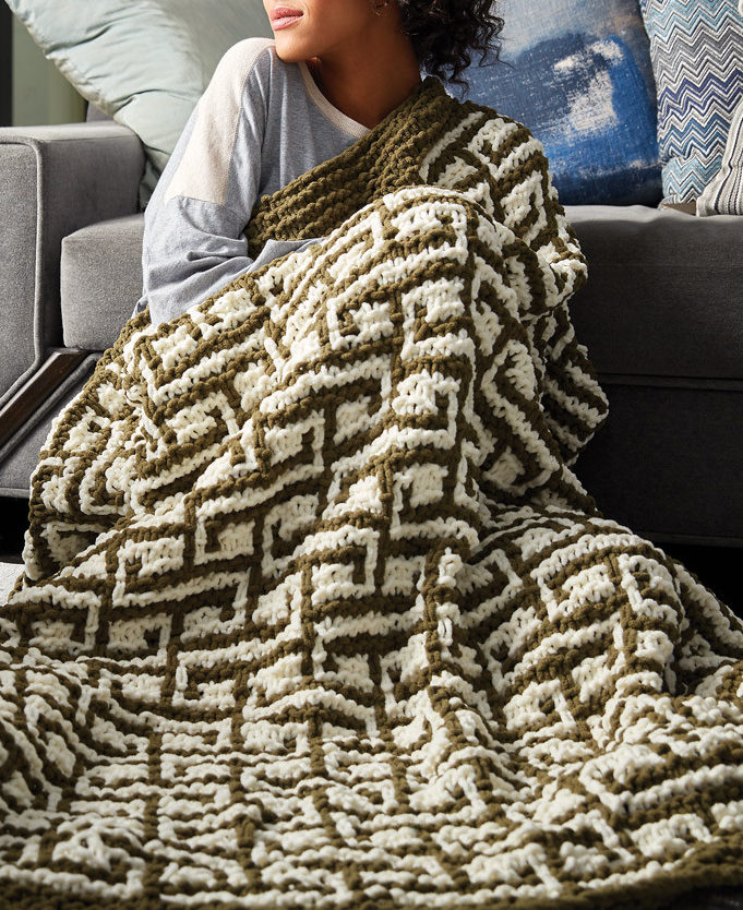 Free Knitting Pattern for Let It Slip Blanket