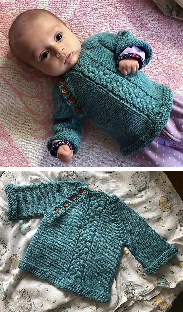 Free Knitting Pattern for Wee Watson Baby Sweater