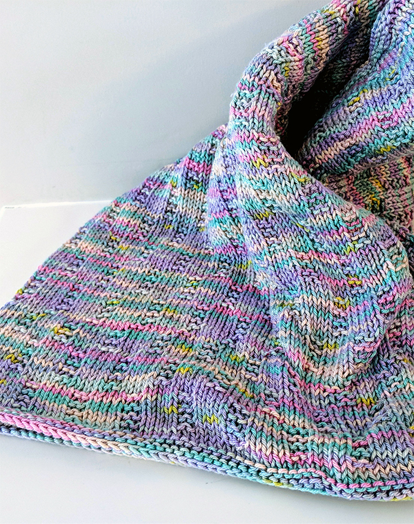 Knitting Pattern for Easy Welcome To The World Baby Blanket