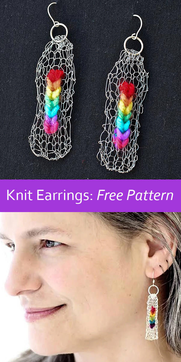 Free Knitting Pattern for What the World Needs Now Earrings