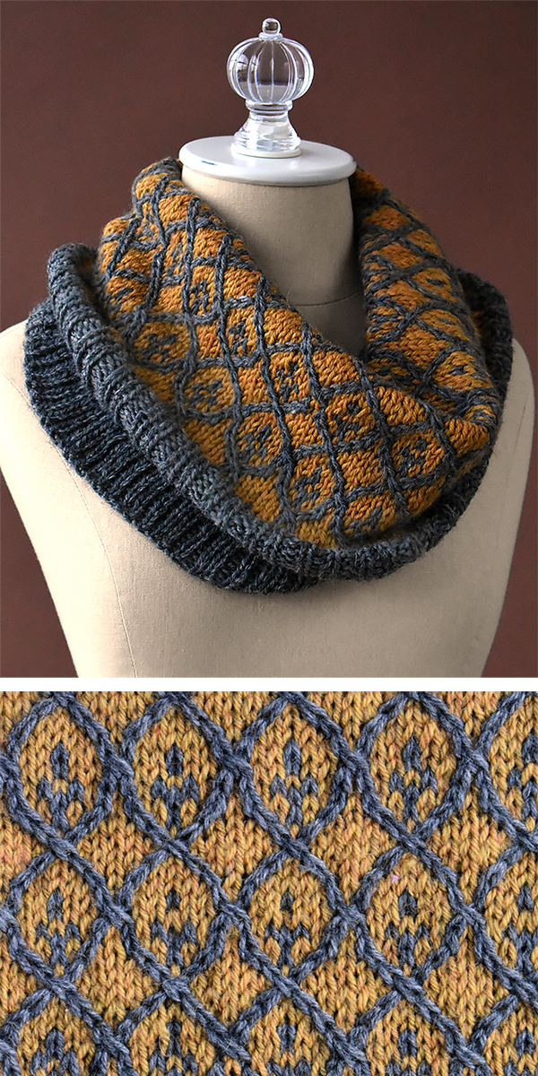 Free Knitting Pattern for Willowwork Cowl