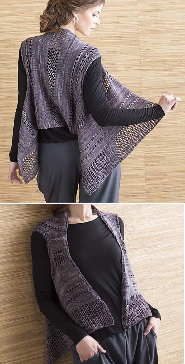 Knitting Pattern for Easy Wisteria Vest