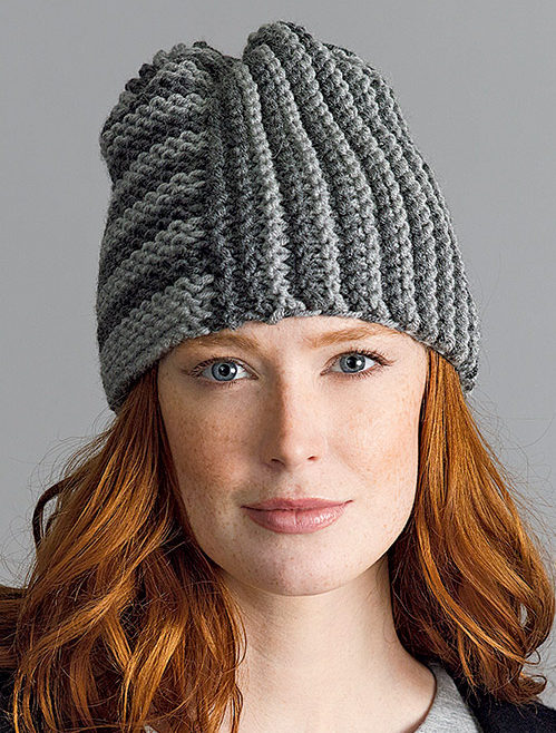 Free Knitting Pattern for Beginner Two Square Hat