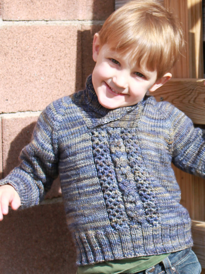 Free Knitting Pattern for Child's Cable Pullover