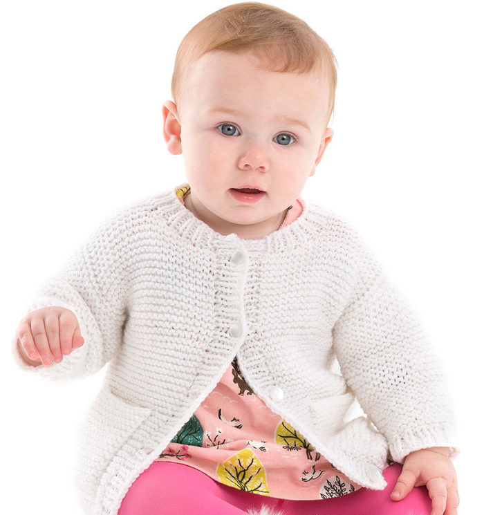 Free Knitting Pattern for Year-Round Baby Cardigan