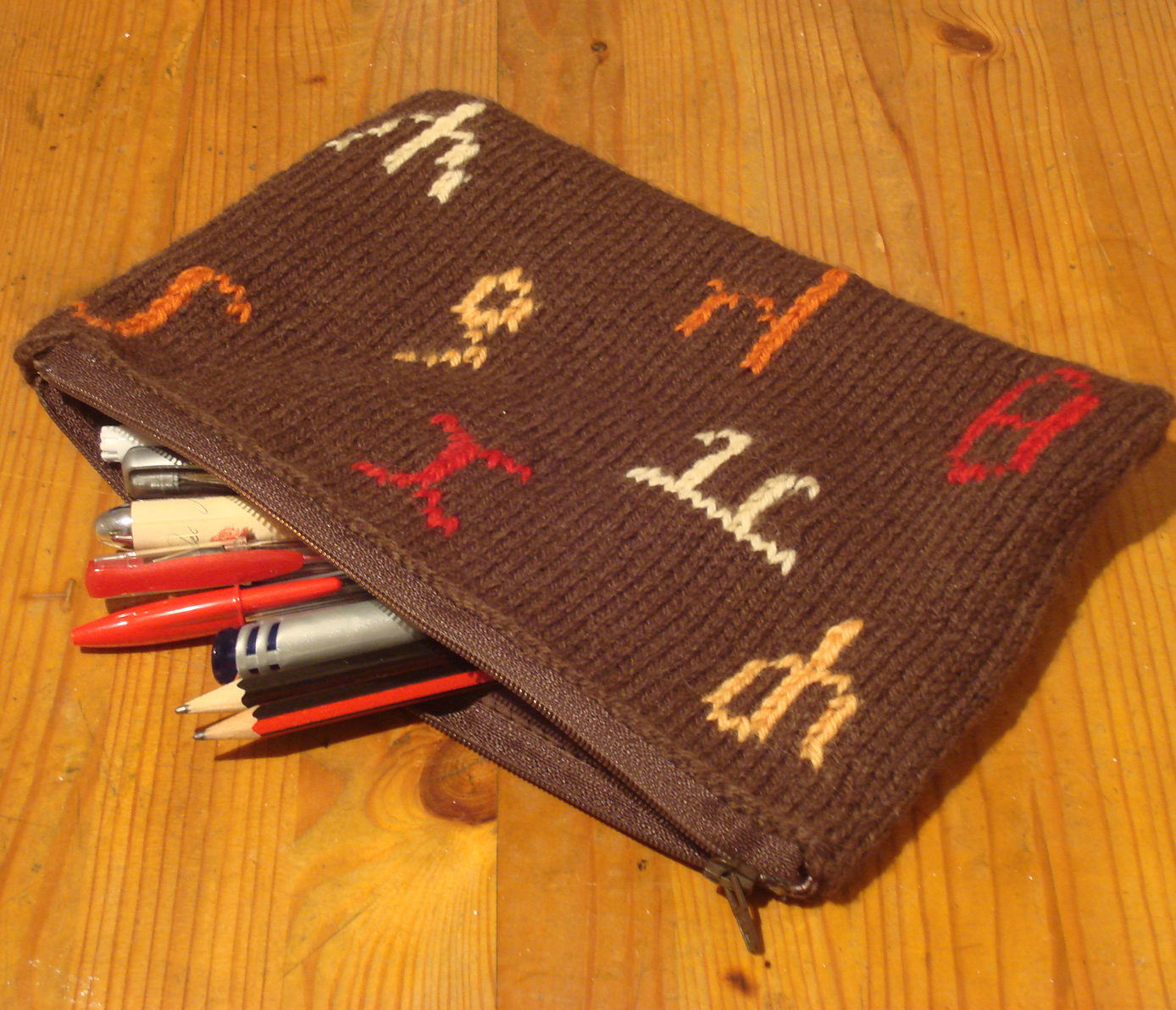 Free Knitting Pattern for Maths Pencil Case