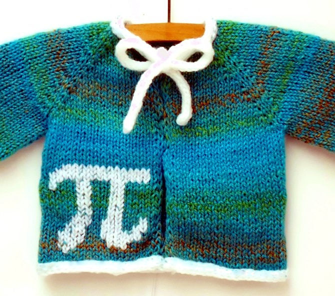 Knitting Pattern for Sweet as Pi Baby Sweater