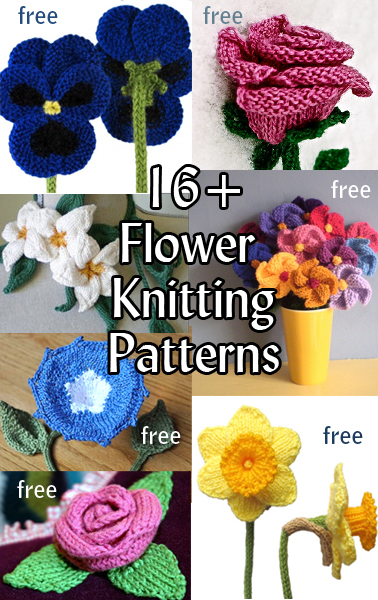 Flower Knitting Patterns In The Loop Knitting