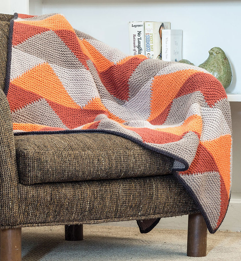 Bold Geometric Afghan Knitting Patterns In the Loop Knitting