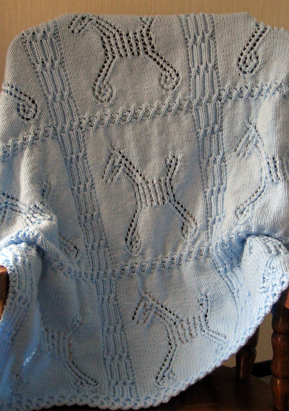 Free Knitting Pattern for Hobby Horse Baby Blanket